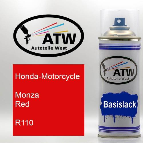 Honda-Motorcycle, Monza Red, R110: 400ml Sprühdose, von ATW Autoteile West.